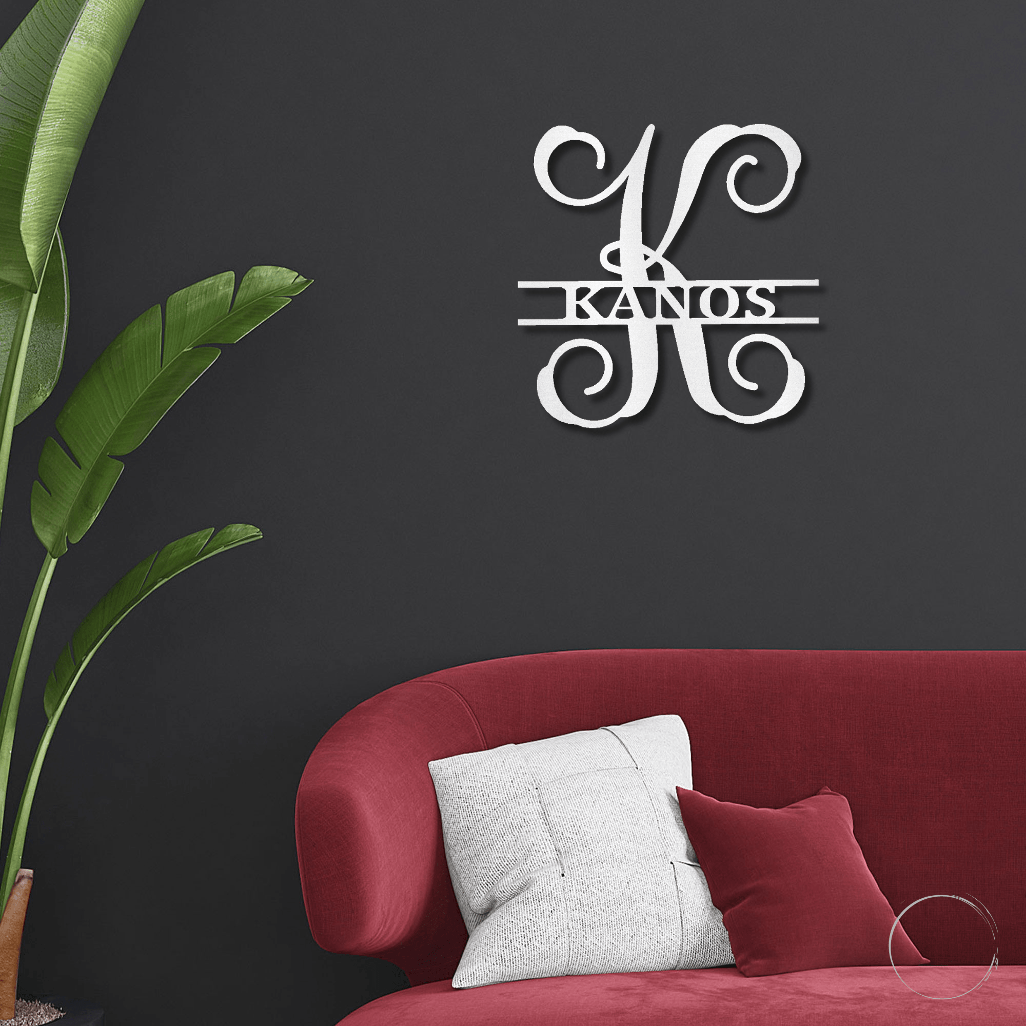 Family Name and Initial Personalized Metal Art Wall Sign - Mallard Moon Gift Shop