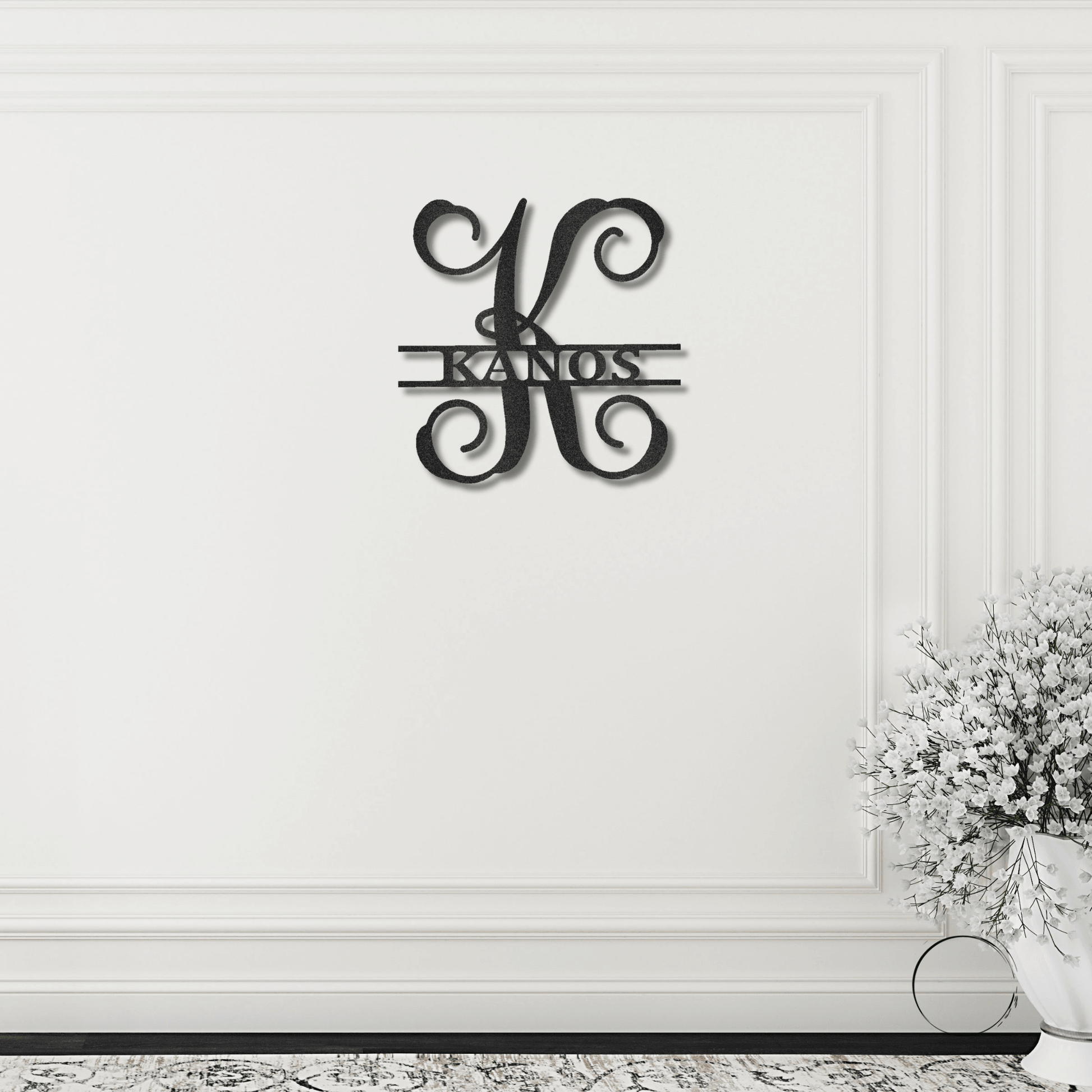Family Name and Initial Personalized Metal Art Wall Sign - Mallard Moon Gift Shop
