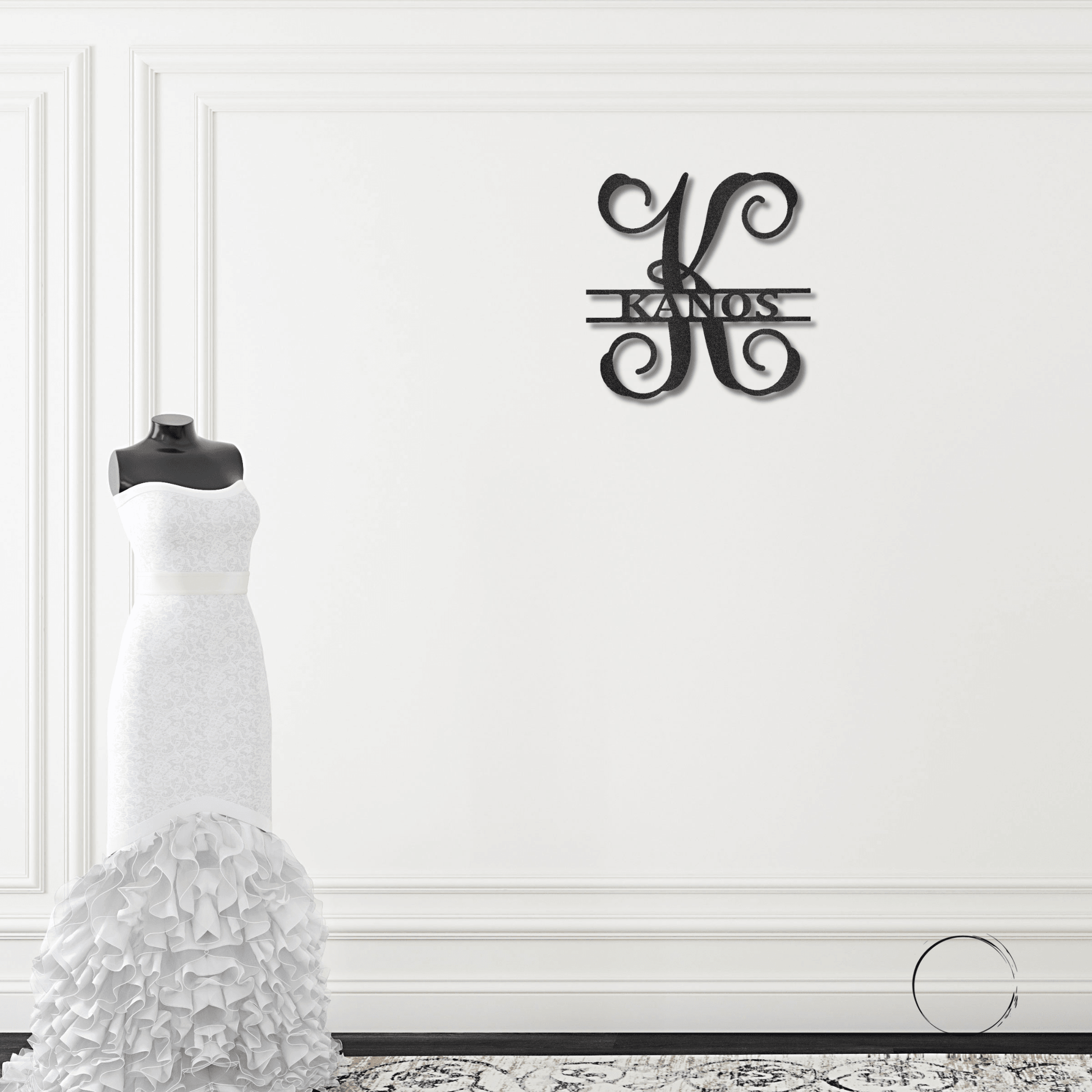 Family Name and Initial Personalized Metal Art Wall Sign - Mallard Moon Gift Shop