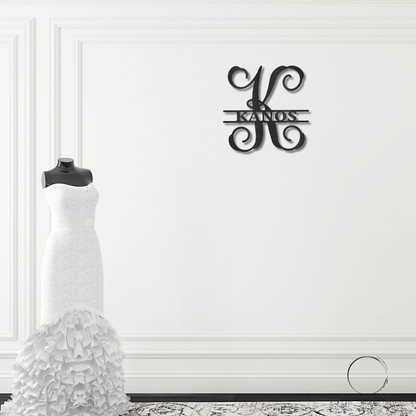 Family Name and Initial Personalized Metal Art Wall Sign - Mallard Moon Gift Shop