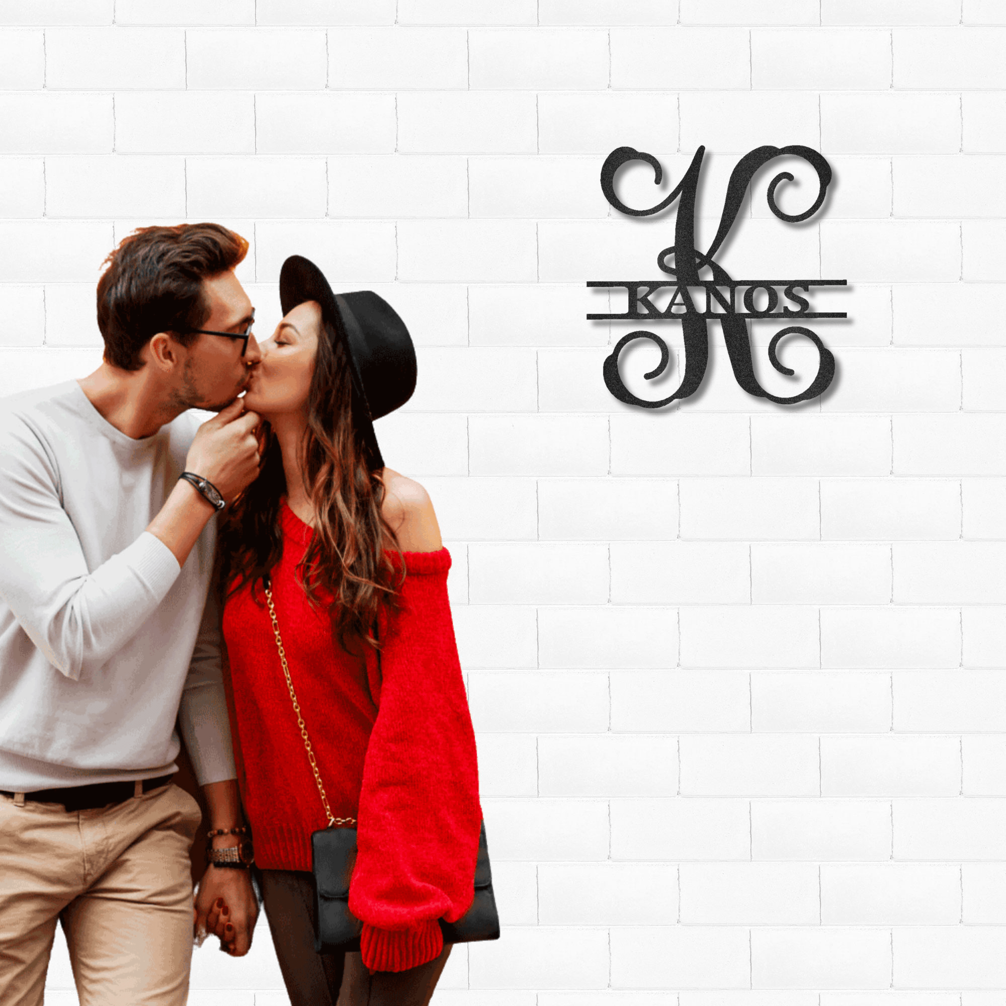 Family Name and Initial Personalized Metal Art Wall Sign - Mallard Moon Gift Shop