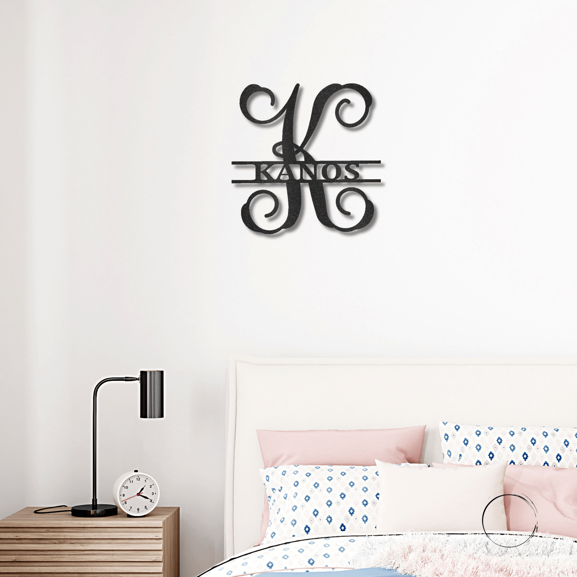 Family Name and Initial Personalized Metal Art Wall Sign - Mallard Moon Gift Shop