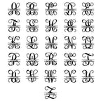 Family Name and Initial Personalized Metal Art Wall Sign