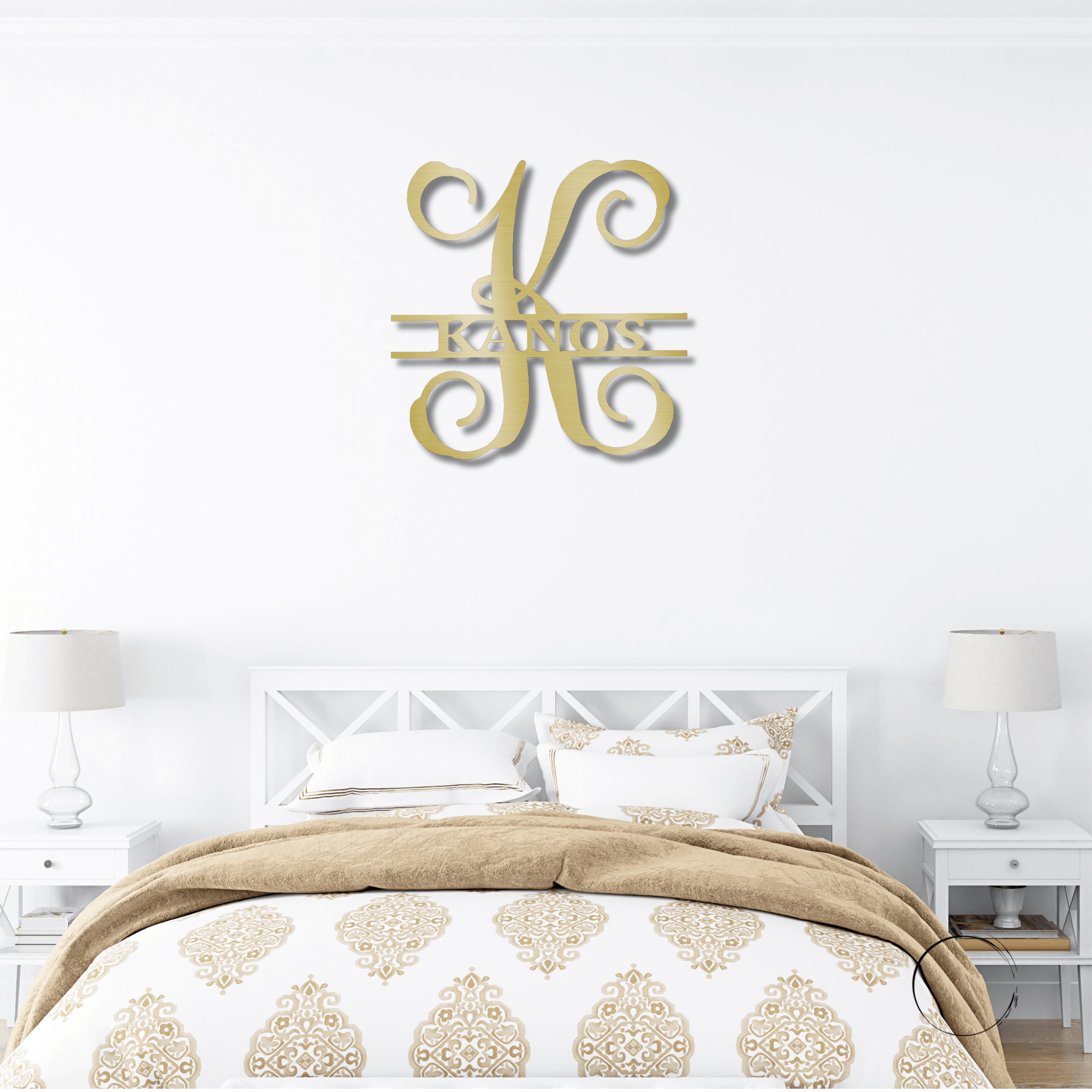 Family Name and Initial Personalized Metal Art Wall Sign - Mallard Moon Gift Shop