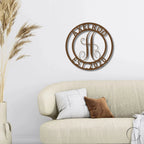 Family Name Initial Personalized Indoor Outdoor Steel Wall Sign Metal Art Housewarming Anniversary Wedding
