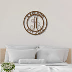 Family Name Initial Personalized Indoor Outdoor Steel Wall Sign Metal Art Housewarming Anniversary Wedding