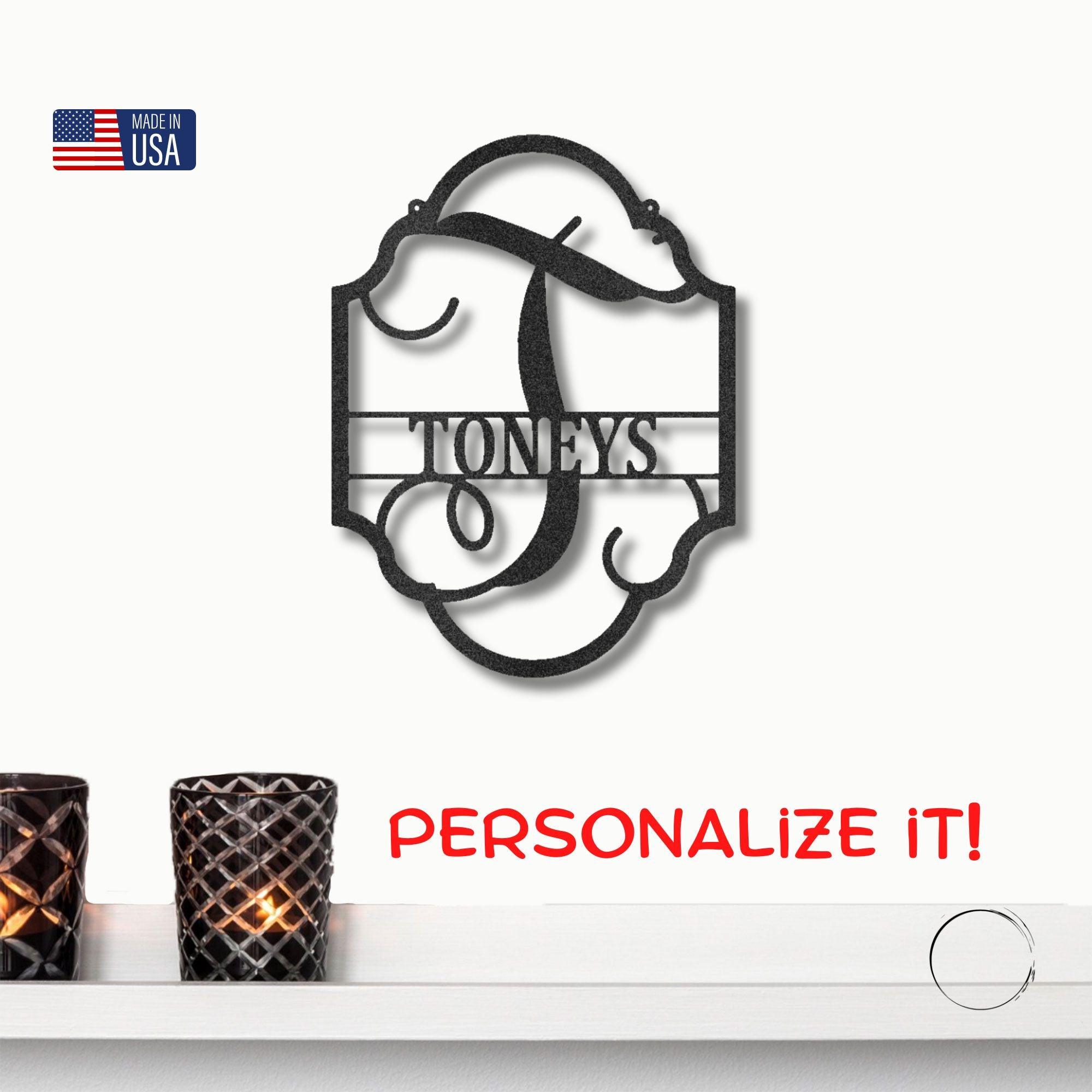 Family Name Plaque Personalized Metal Art Wall SignFamily Name Plaque - Steel Sign - Mallard Moon Gift Shop