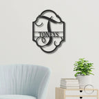 Family Name Plaque Personalized Metal Art Wall SignFamily Name Plaque - Steel Sign