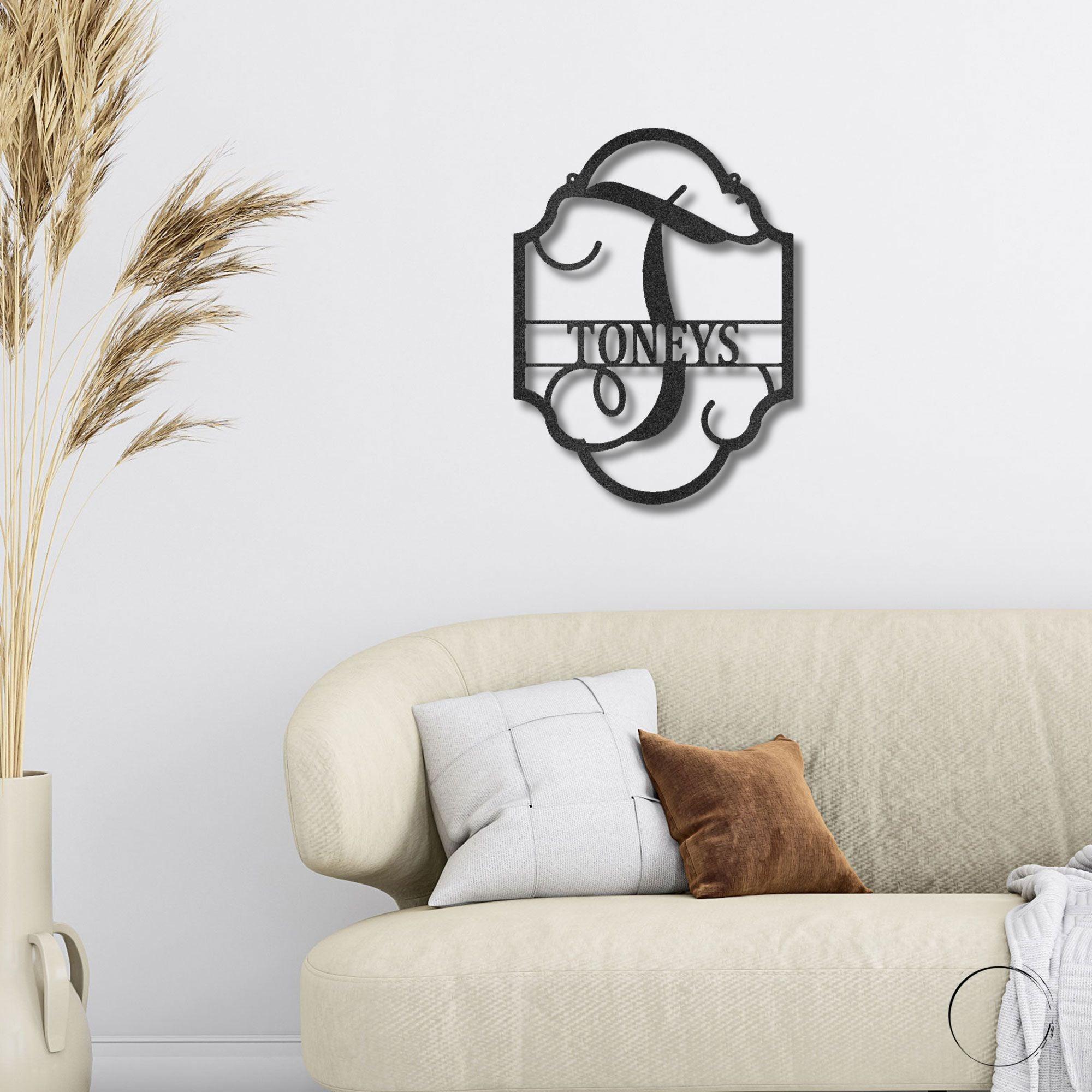 Family Name Plaque Personalized Metal Art Wall SignFamily Name Plaque - Steel Sign - Mallard Moon Gift Shop