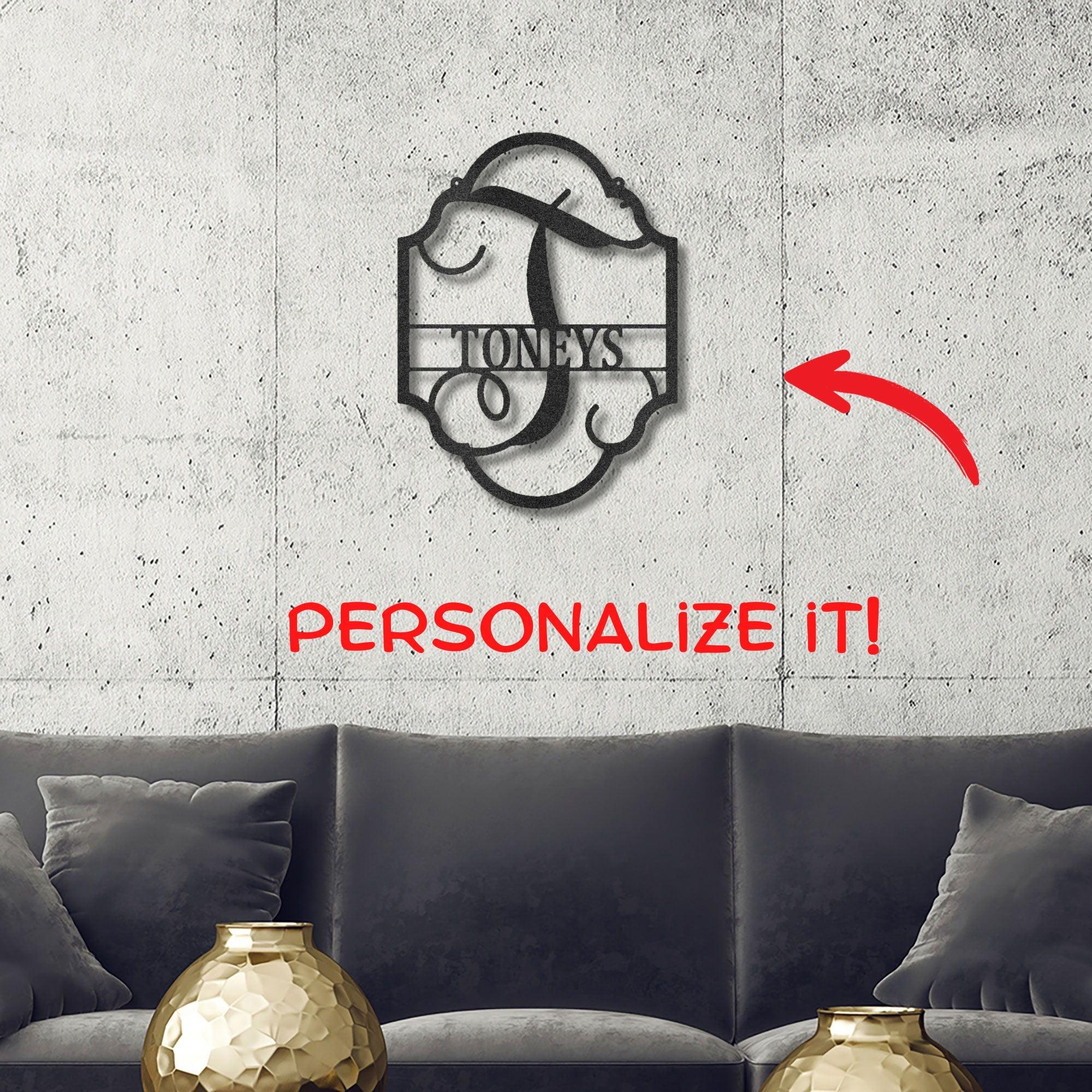 Family Name Plaque Personalized Metal Art Wall SignFamily Name Plaque - Steel Sign - Mallard Moon Gift Shop