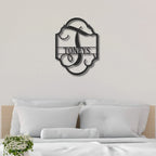 Family Name Plaque Personalized Metal Art Wall SignFamily Name Plaque - Steel Sign