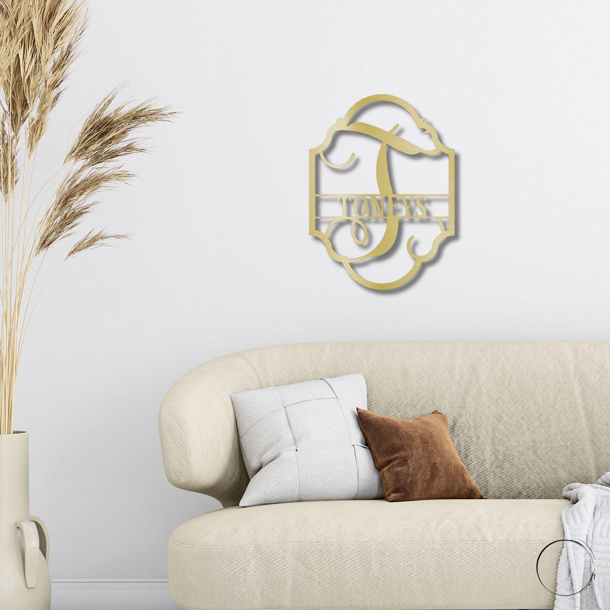 Family Name Plaque Personalized Metal Art Wall SignFamily Name Plaque - Steel Sign - Mallard Moon Gift Shop