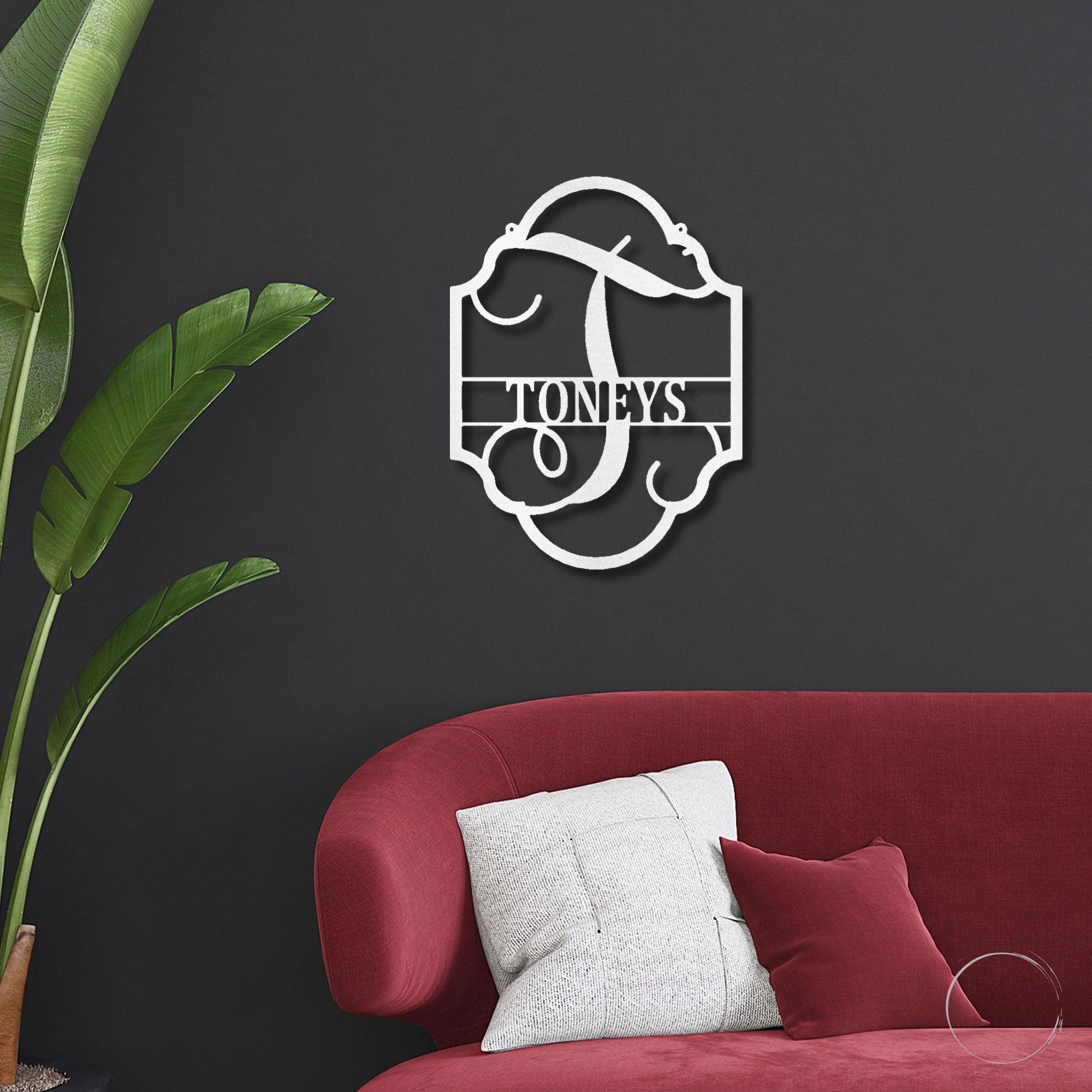 Family Name Plaque Personalized Metal Art Wall SignFamily Name Plaque - Steel Sign - Mallard Moon Gift Shop