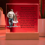 Father and Daughter Walk Alongside Me, Daddy Personalized Acrylic Plaque