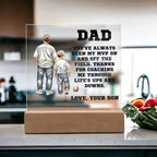Father and Son Baseball Personalized Acrylic Plaque