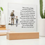 Father and Son Take me Fishing Daddy Personalized Acrylic Plaque