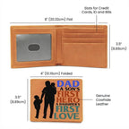 Father Gift Dad First Hero First Love Leather Wallet
