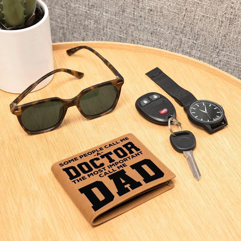 Father Gift Some People Call me a Doctor Leather Wallet