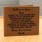 Father-in-Law Gift from Son-in-Law Personalized Leather Wallet