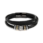 Father in Law Gift from Son In Law Vegan Leather Bracelet