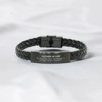 Father In Law Long Distance Relationship No matter the miles that separate us, Our Bond Remains Unbreakable Braided Leather Bracelet Birthday Father's Day Christmas Unique Gifts