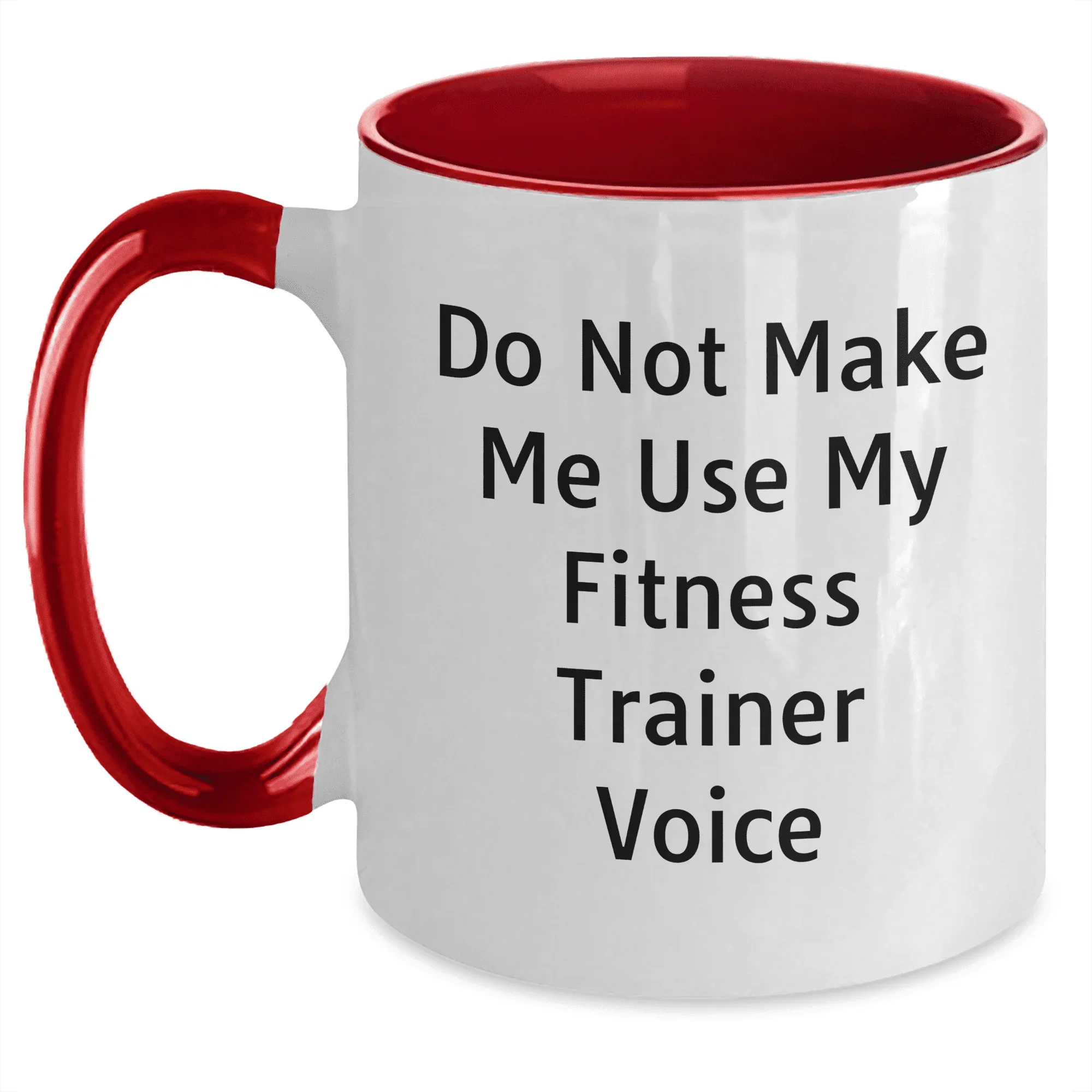 Funny Fitness Trainer Voice Motivational Coffee Mug Gifts for Mom on Mother's Day, Unique Fitness Enthusiast Present from Friends to Mother