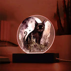 Feline's Halloween Haunt: Acrylic Plaque Halloween Lighted Decor