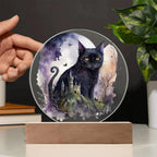 Feline's Halloween Haunt: Acrylic Plaque Halloween Lighted Decor