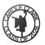 Male or Female Graduate Custom Name Metal Art Wall Sign