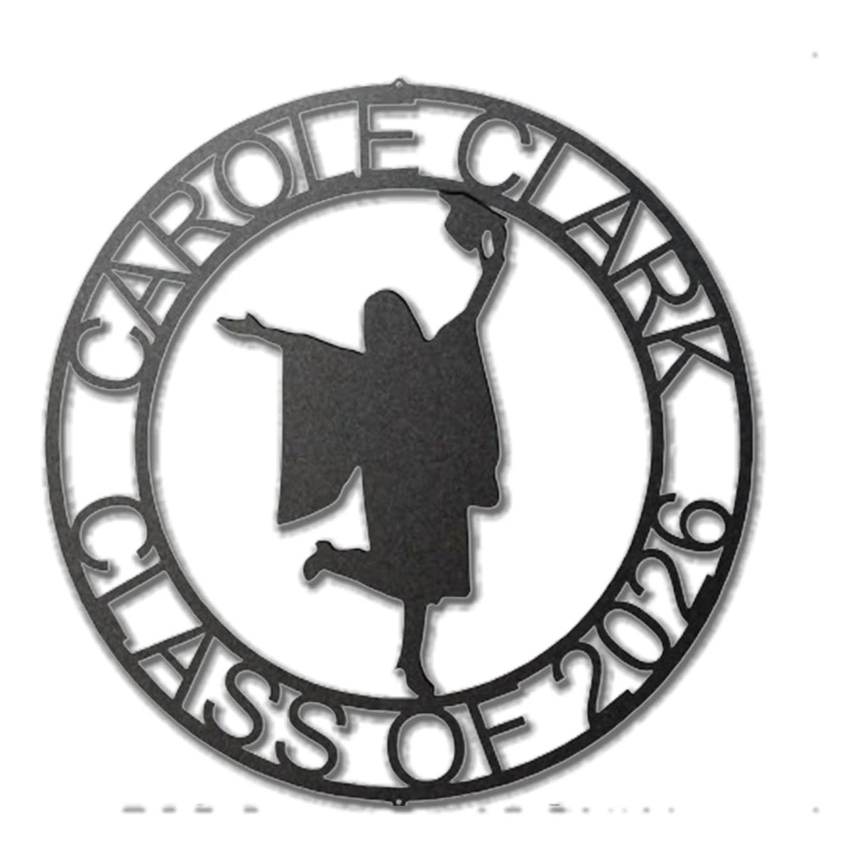 Male or Female Graduate Custom Name Metal Art Wall Sign