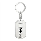 Ferret Dad Personalized Engraved Dog Tag Keychain
