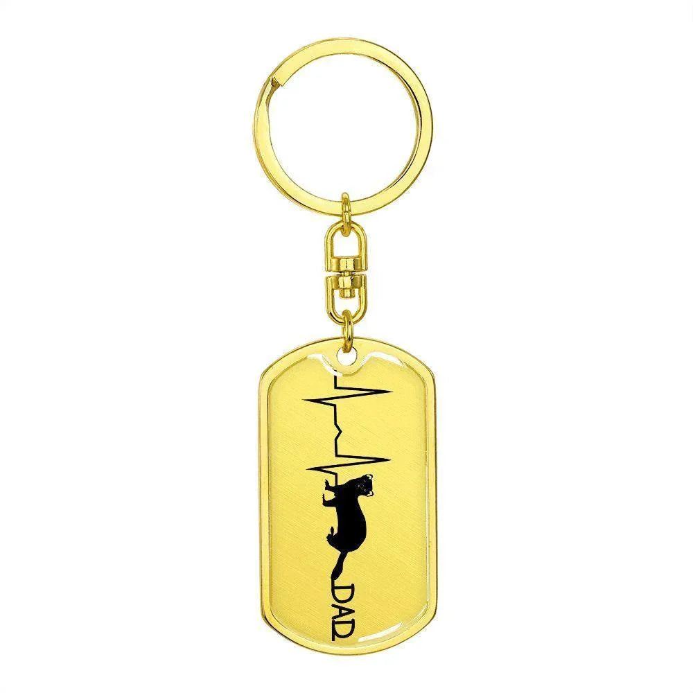 Ferret Dad Personalized Engraved Dog Tag Keychain
