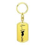 Ferret Dad Personalized Engraved Dog Tag Keychain