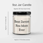 Devon Rex Cat Mom Ever Birthday Unique Gift 9oz Vanilla Soy Candle Love