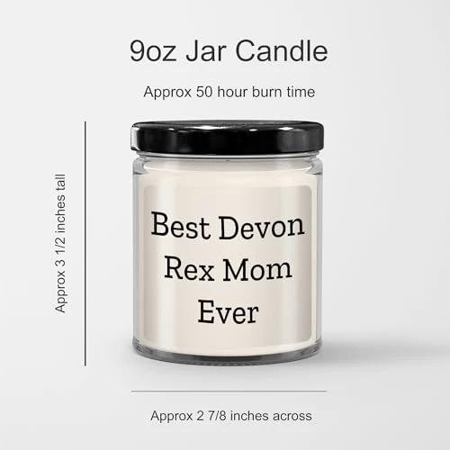 Devon Rex Cat Mom Ever Birthday Unique Gift 9oz Vanilla Soy Candle Love
