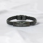 Fiance Long Distance Relationship No matter the miles that separate us, Our Bond Remains Unbreakable Braided Leather Bracelet Birthday Graduation Christmas Unique Gifts