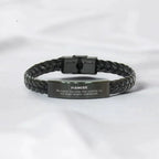 Fiancee Long Distance Relationship No matter the miles that separate us, Our Bond Remains Unbreakable Braided Leather Bracelet Birthday Graduation Christmas Unique Gifts