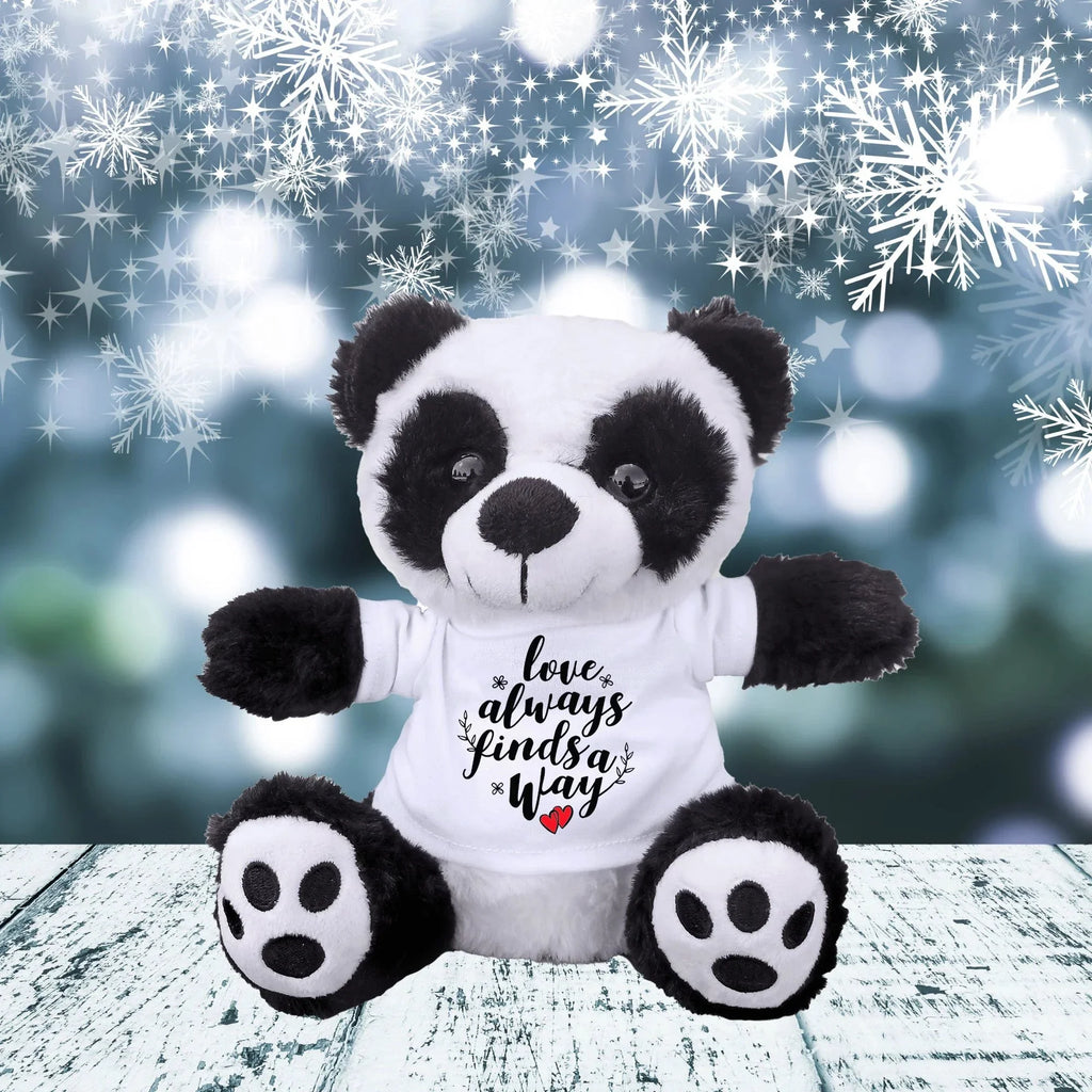 Love Finds A Way - Plush Lamb, Panda, or Teddy Bear with Tee Shirt Romantic Gift for Sweetheart