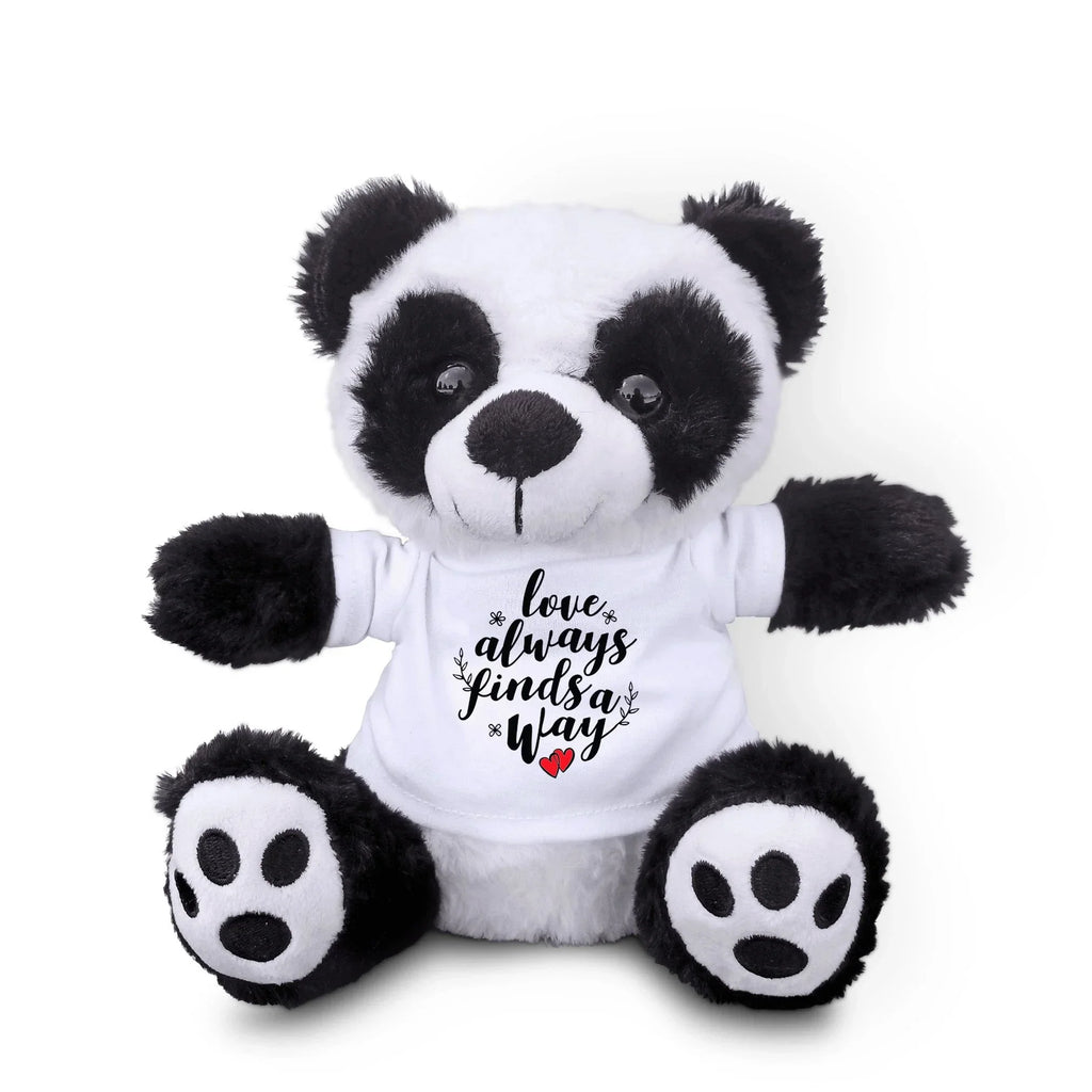 Love Finds A Way - Plush Lamb, Panda, or Teddy Bear with Tee Shirt Romantic Gift for Sweetheart