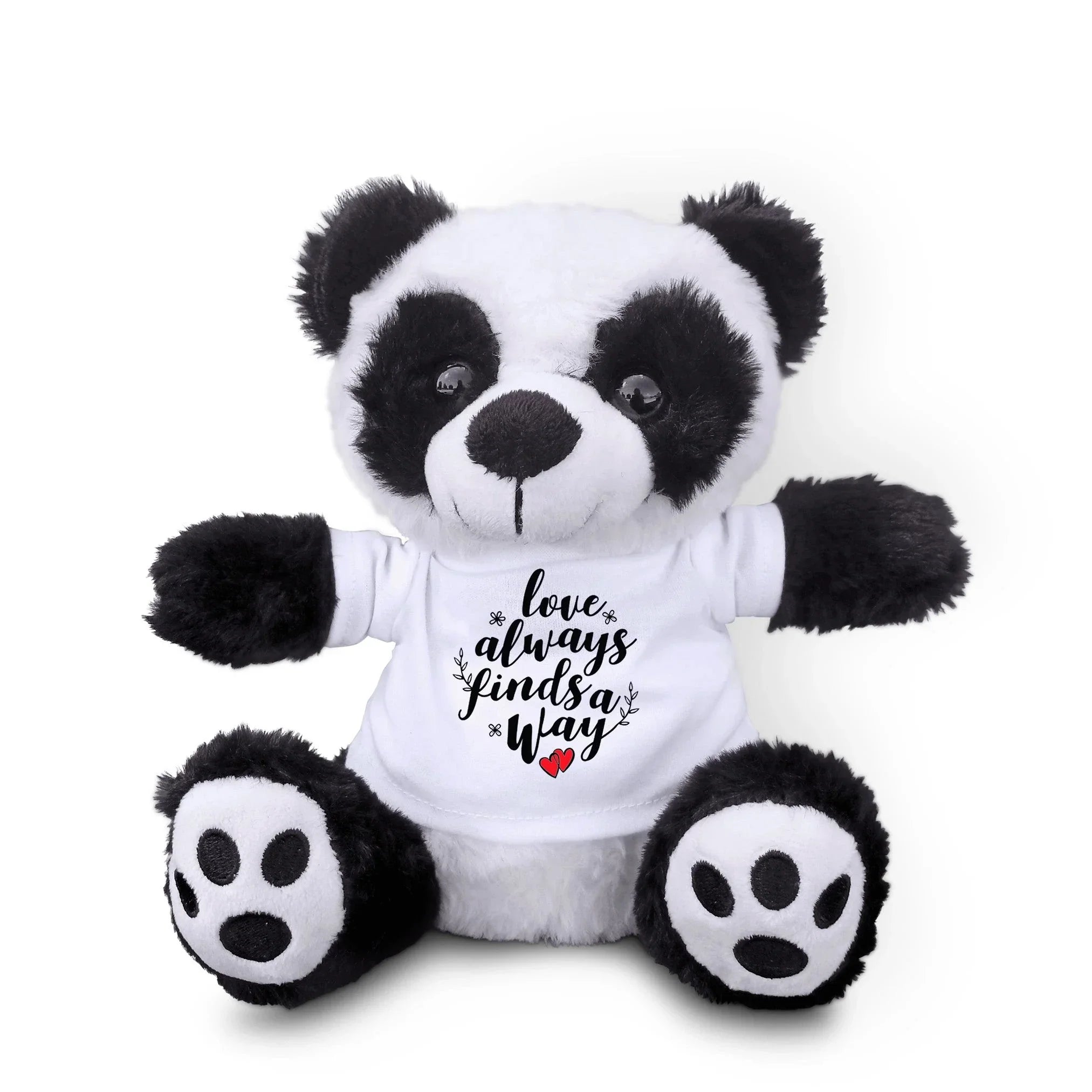 Love Finds A Way - Plush Lamb, Panda, or Teddy Bear with Tee Shirt Romantic Gift for Sweetheart