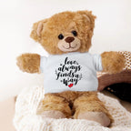 Love Finds A Way - Plush Lamb, Panda, or Teddy Bear with Tee Shirt Romantic Gift for Sweetheart