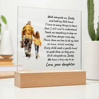 Personalized Firefighter Dad & Daughter Acrylic Plaque – Custom Poem Gift with Name – Heartfelt Father–Daughter Keepsake for Birthdays, Christmas, Father’s Day
