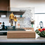 Personalized Firefighter Dad & Daughter Acrylic Plaque – Custom Poem Gift with Name – Heartfelt Father–Daughter Keepsake for Birthdays, Christmas, Father’s Day