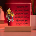 Personalized Firefighter Dad & Daughter Acrylic Plaque – Custom Poem Gift with Name – Heartfelt Father–Daughter Keepsake for Birthdays, Christmas, Father’s Day