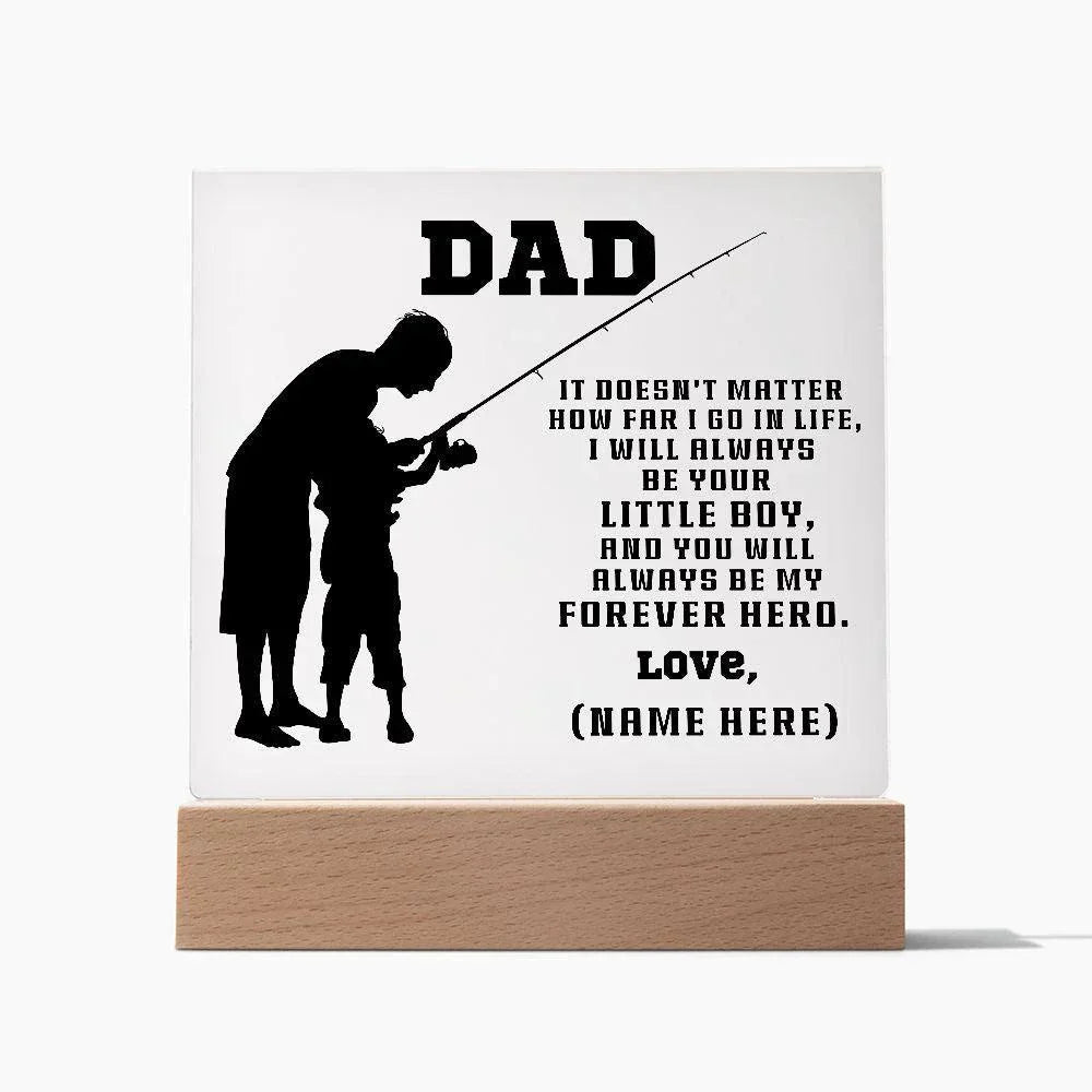 Fisherman Dad Personalized Acrylic Plaque