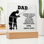 Fisherman Dad Personalized Acrylic Plaque