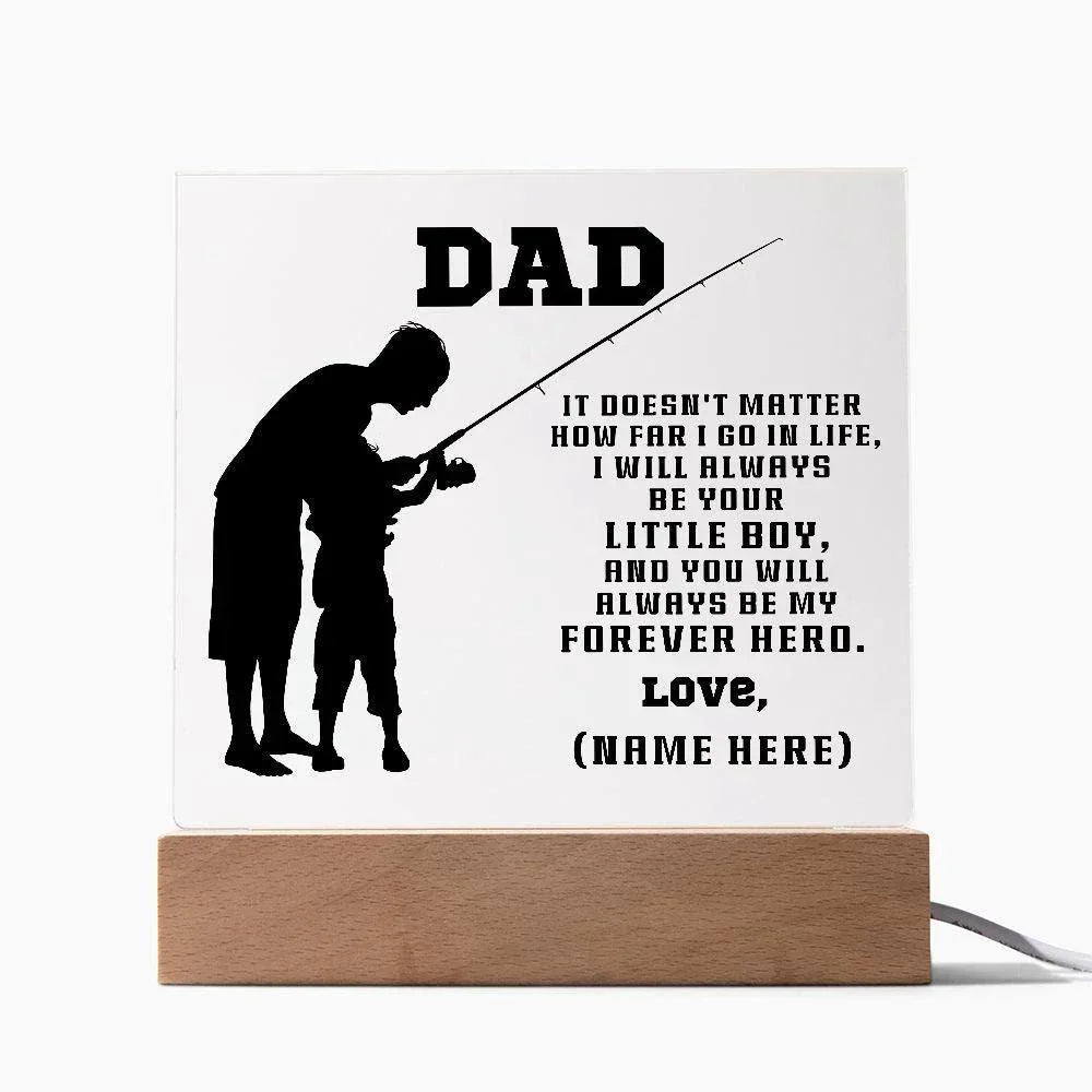 Fisherman Dad Personalized Acrylic Plaque