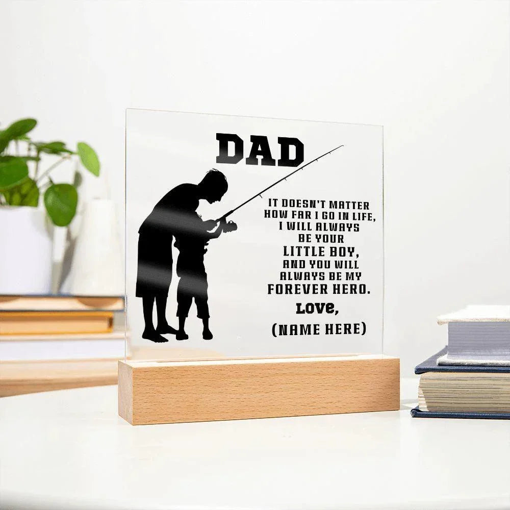 Fisherman Dad Personalized Acrylic Plaque