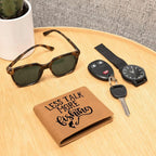 Fisherman Gift - Less Talk More Fishing Leather Wallet