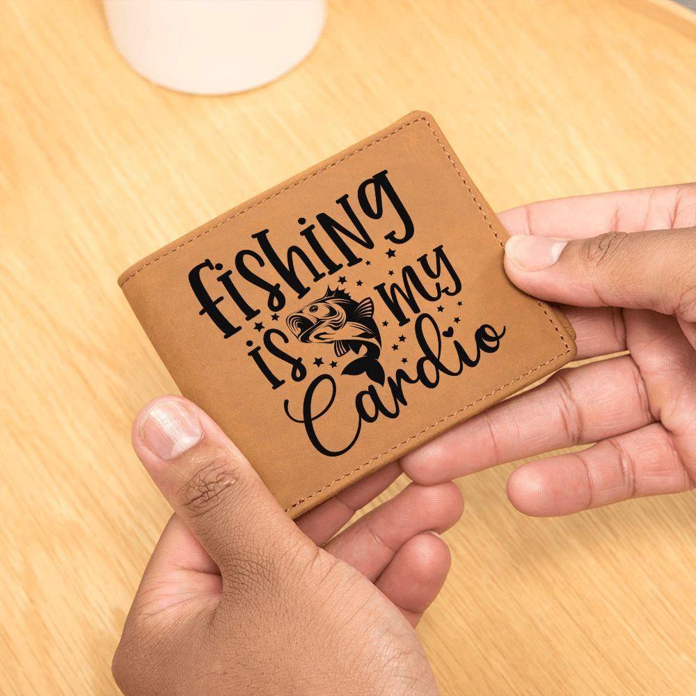 Fishing is My Cardio Leather Wallet